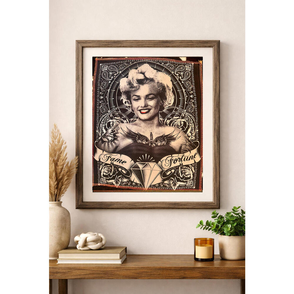 two face threads marilyn monroe alt style biggie patch custom‎ wall art decor